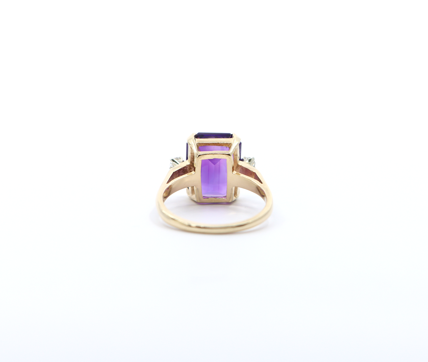 14k Amethyst and Diamond Ring