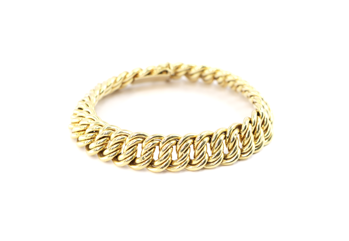 14k Double Curb Link Bracelet
