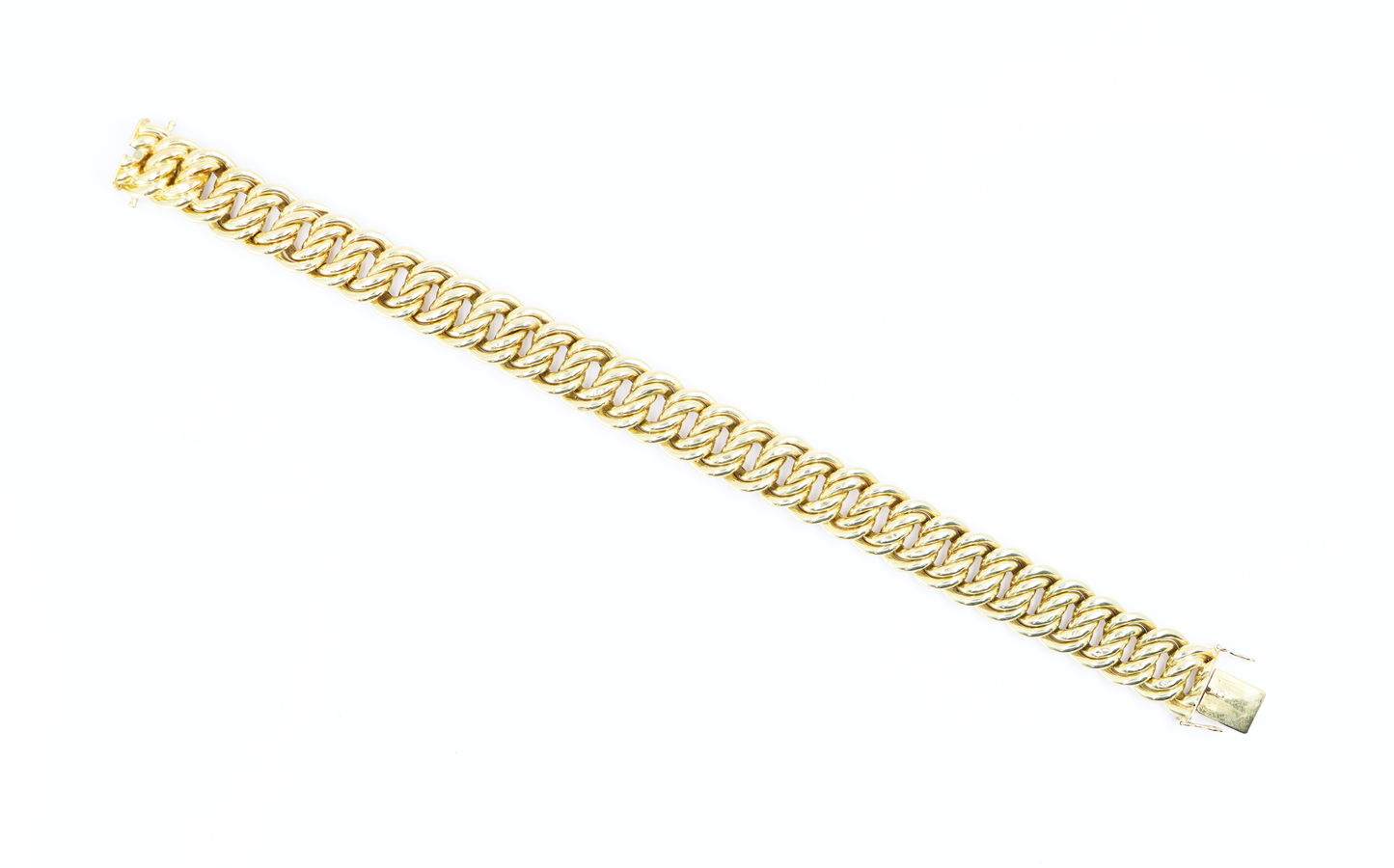 14k Double Curb Link Bracelet