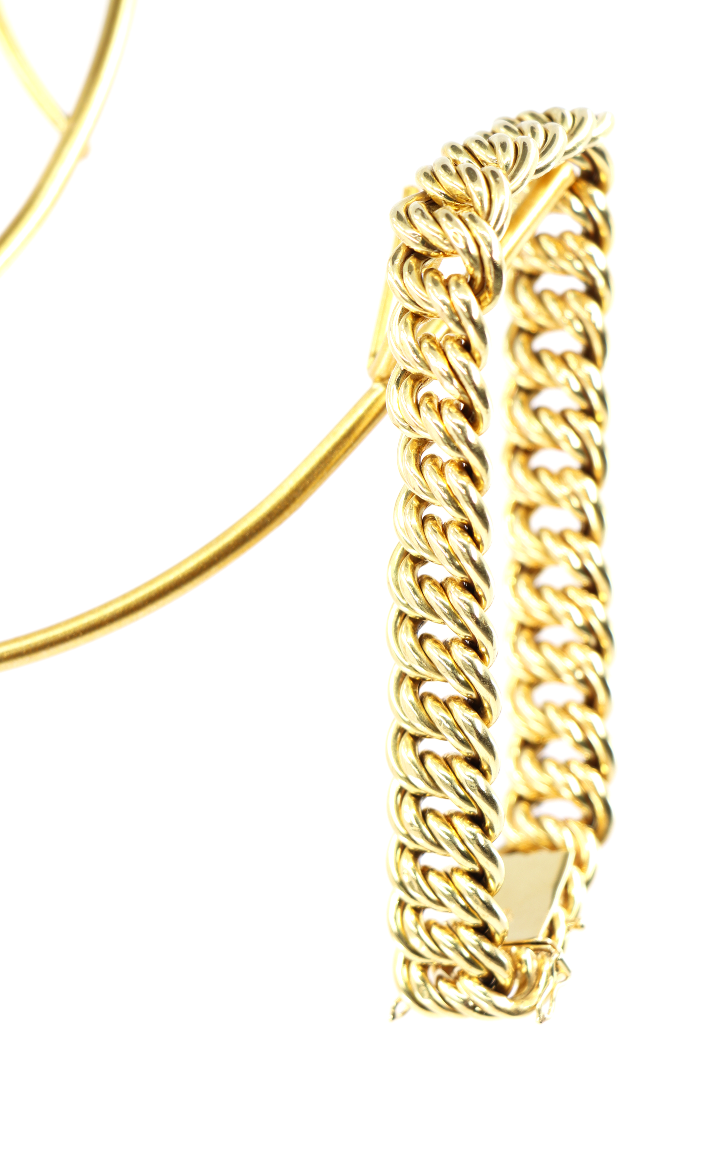 14k Double Curb Link Bracelet