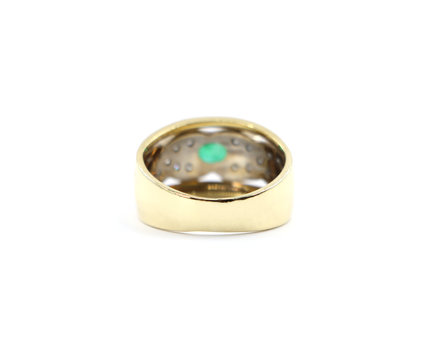 18k Emerald and Diamond Ring