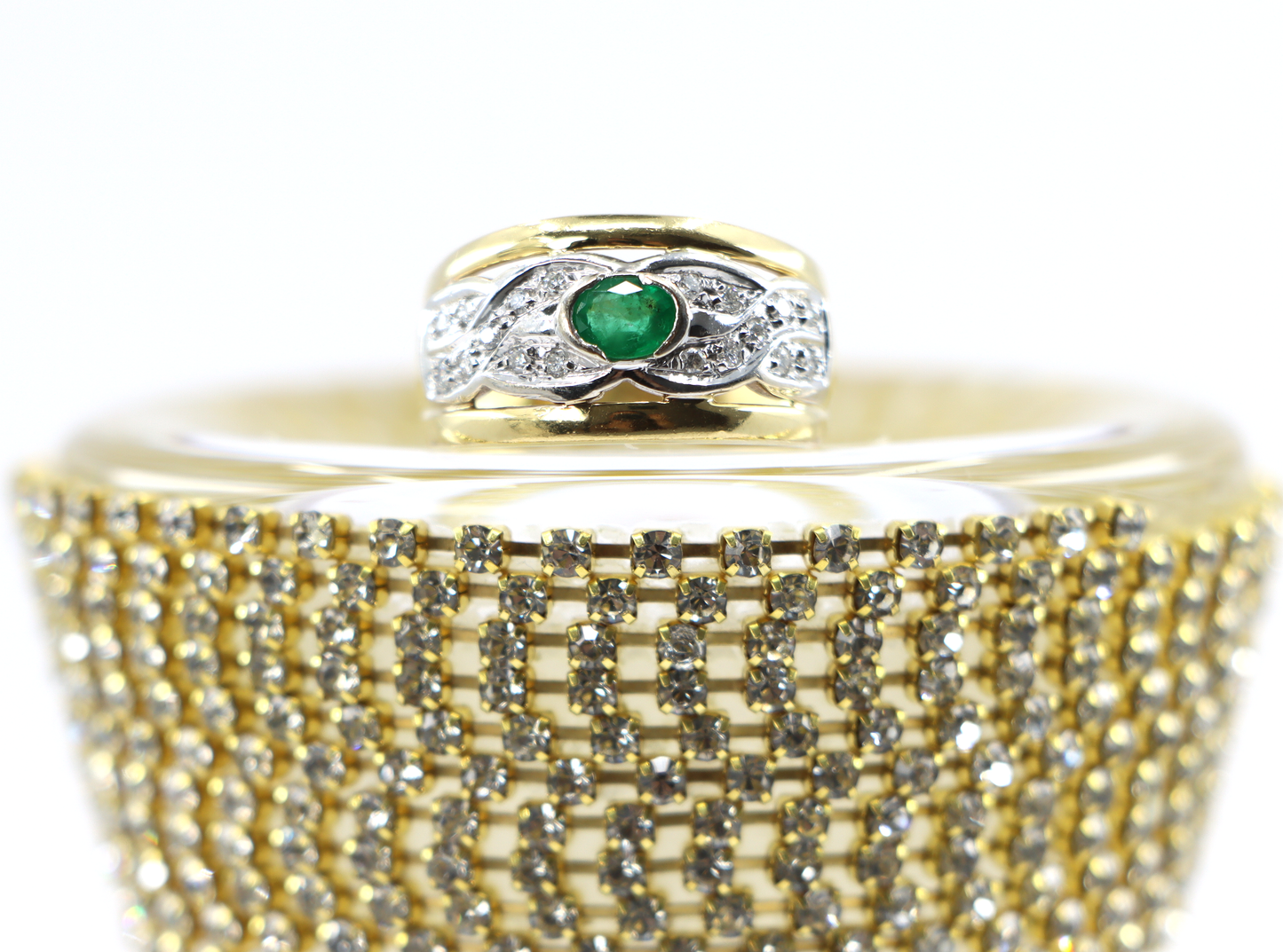 18k Emerald and Diamond Ring