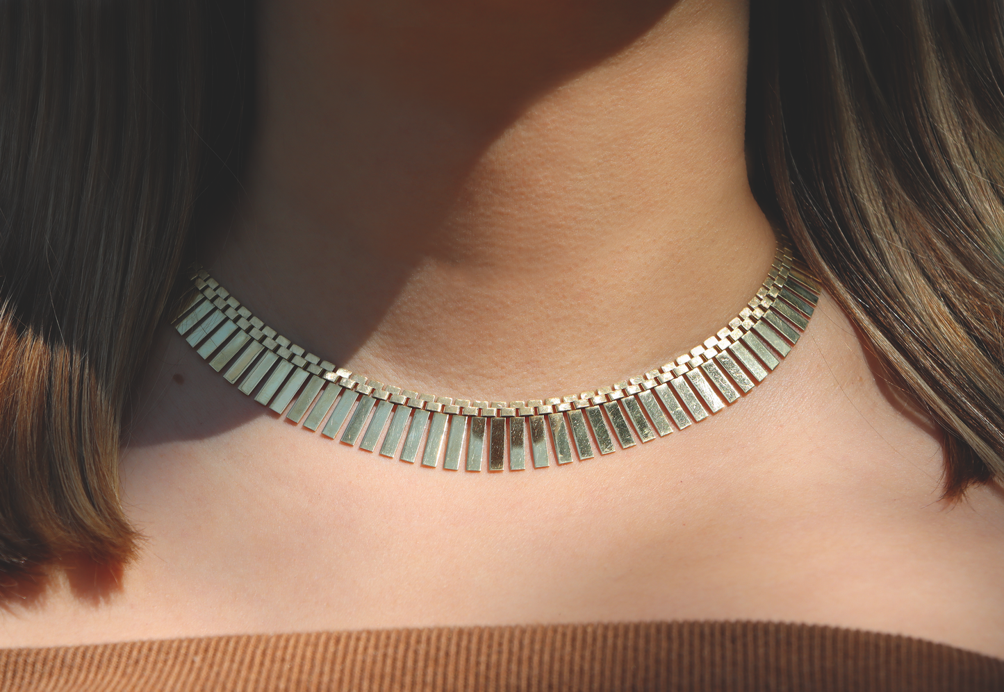 14k Mid-century Cleopatra Necklace