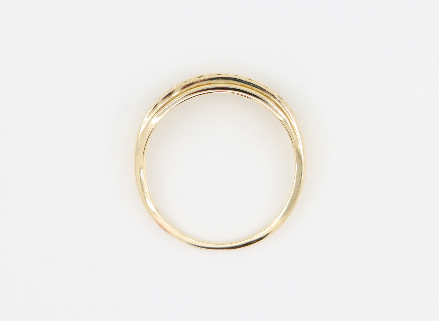 14k Emerald Channel Set Ring