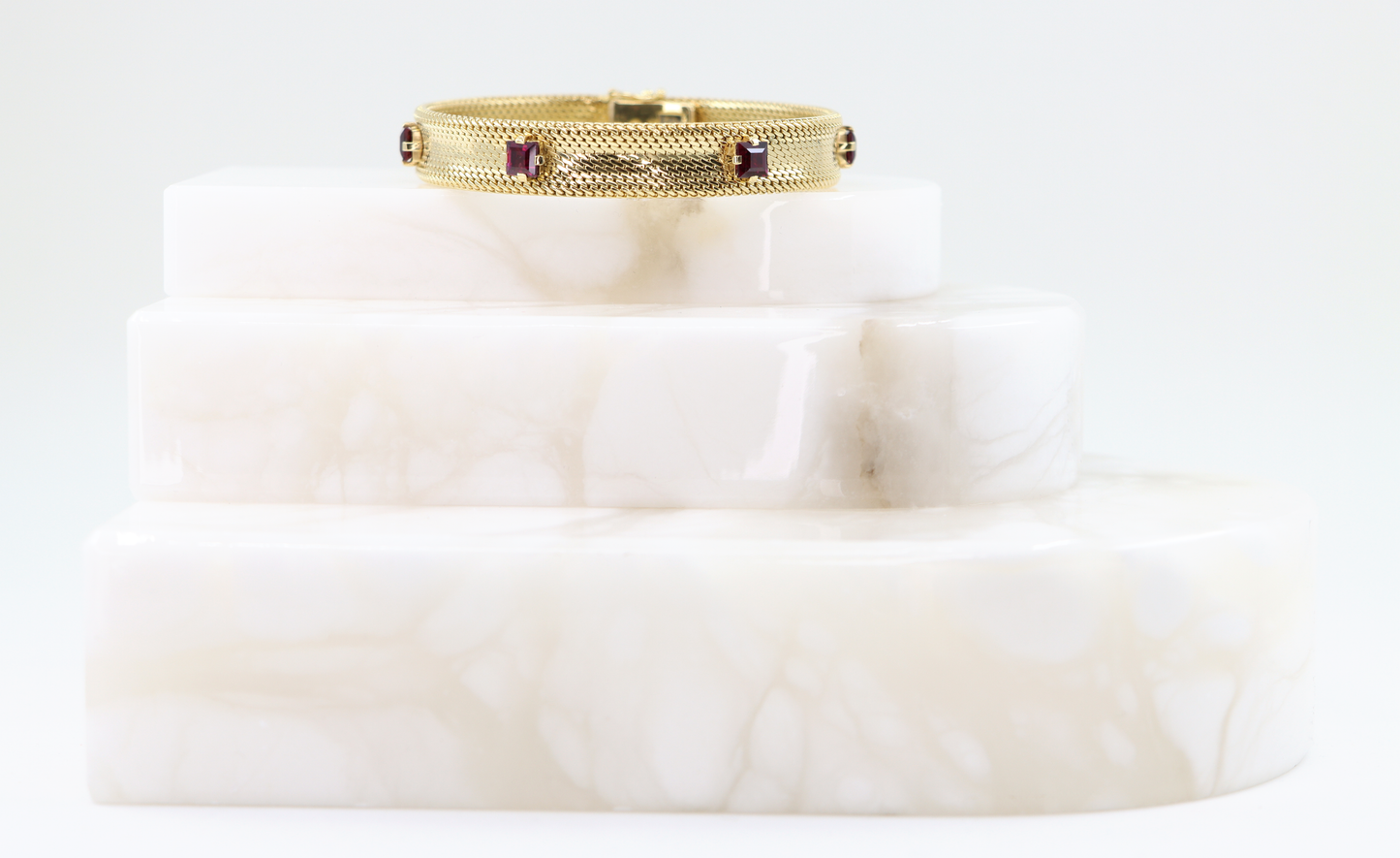 Garnet Milanaise Woven Bracelet
