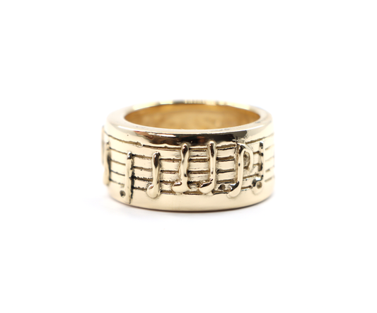 14k Musical Notes Gold Ring