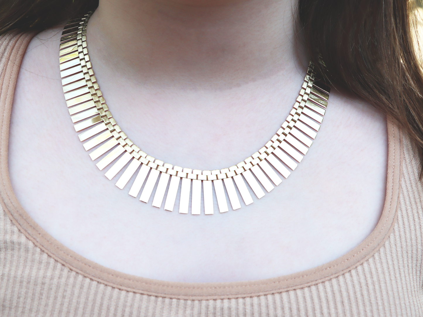 14k Mid-century Cleopatra Necklace