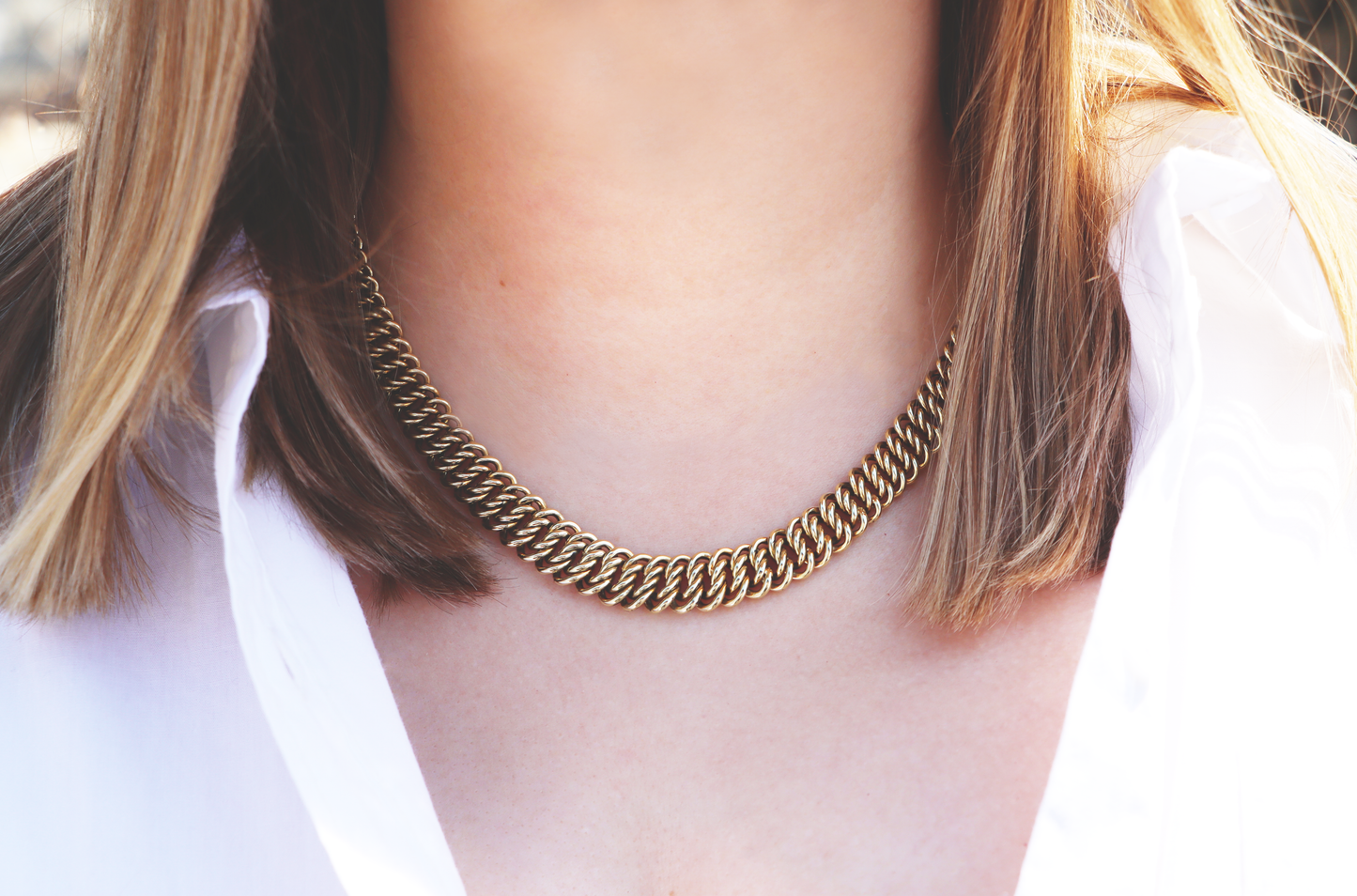 Double Curb Link Chain Necklace