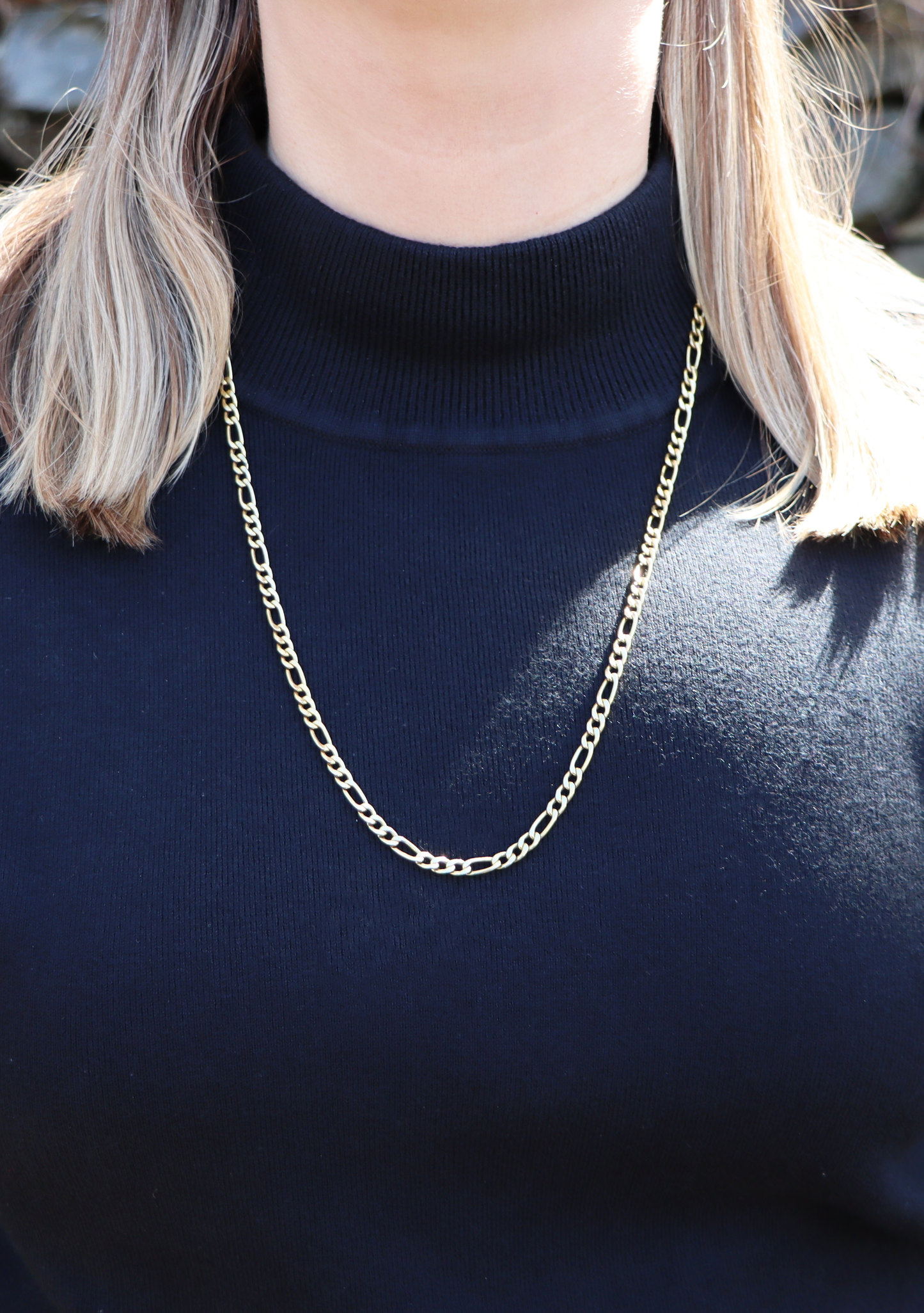 Opera Length Figaro Chain Necklace