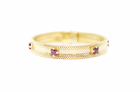 Garnet Milanaise Woven Bracelet