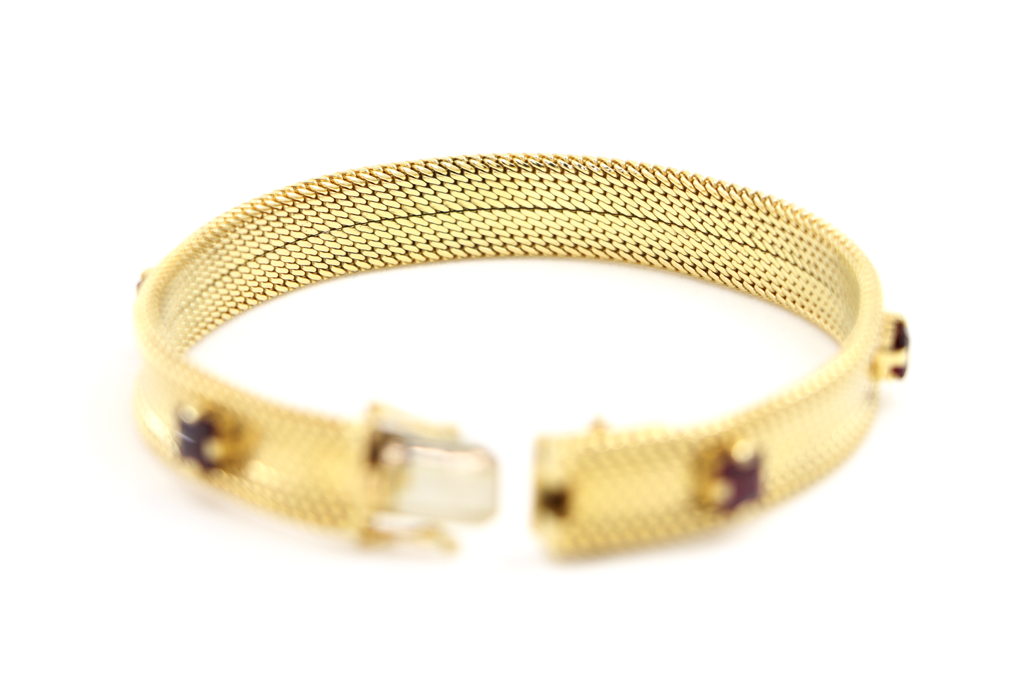 Garnet Milanaise Woven Bracelet